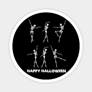 Dancing skeleton tshirt happy halloween funny gift shirt Magnet